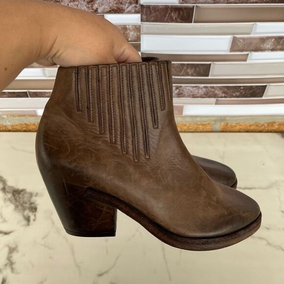 Del Carlo leather ankle boots 38.1/2 - Picture 5 of 14